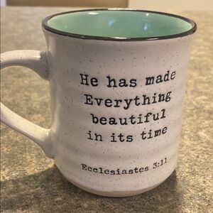 Sheffield Home White and Green Inspirational Mug